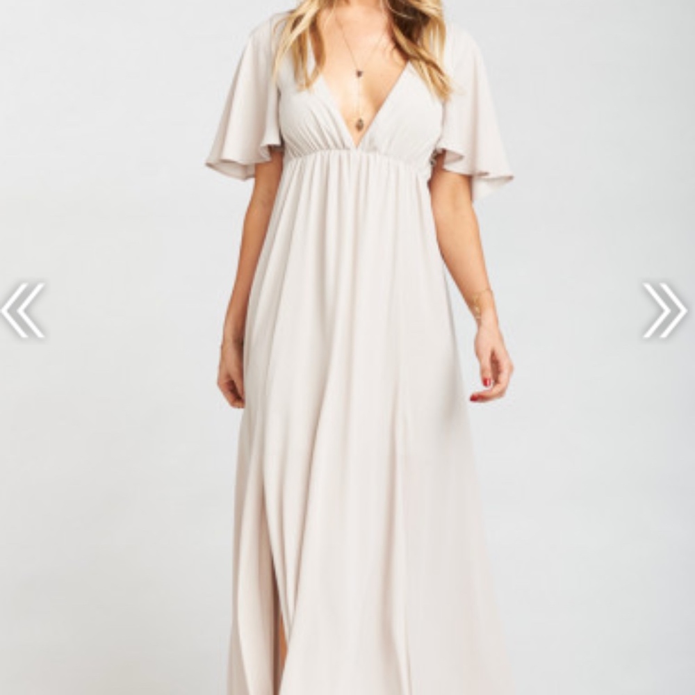 FAYE FLUTTER MAXI DRESS ~ SHOW ME THE RING CRISP